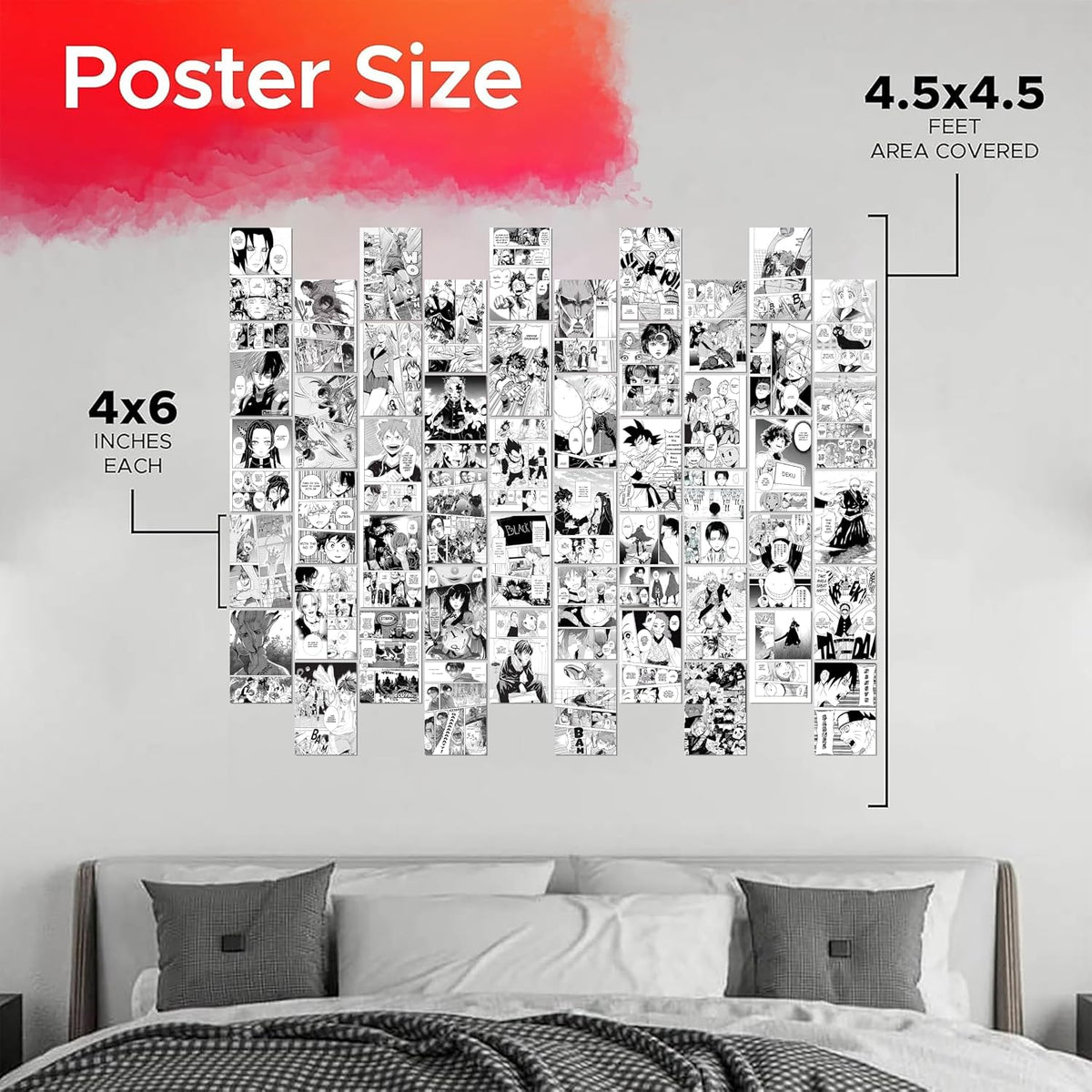 Black and White Manga Panel Posters
