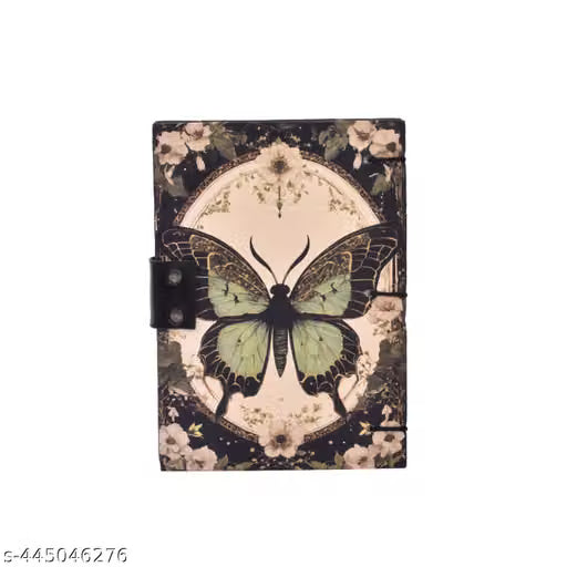 Whimsy Butterfly A5 Journal with Leather Lock Clasp