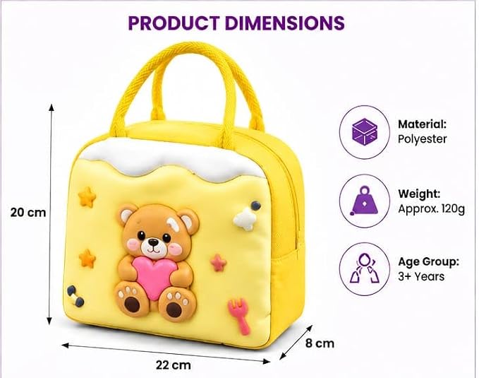 3D Cartoon Insulated Bento Lunch Bag