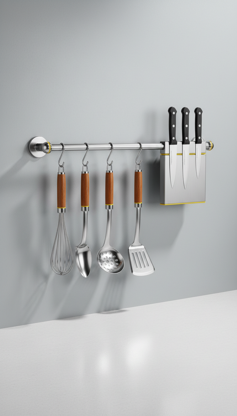 Kitchen Utensil Rail System