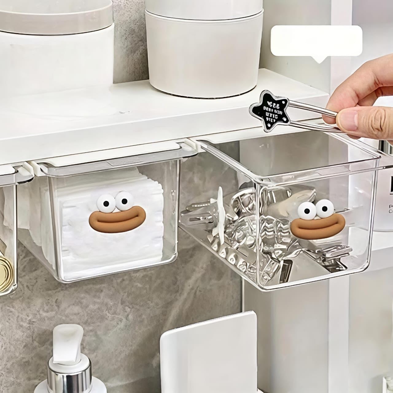 Mirror Cabinet Drawer Storage Box (Pack of 3)