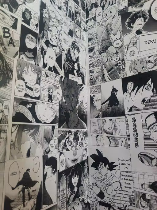 Black and White Manga Panel Posters