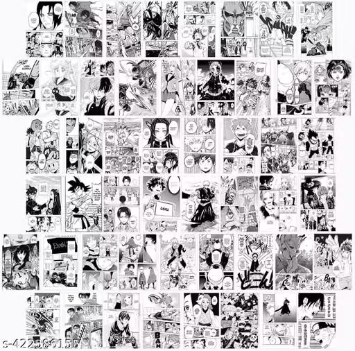 Black and White Manga Panel Posters