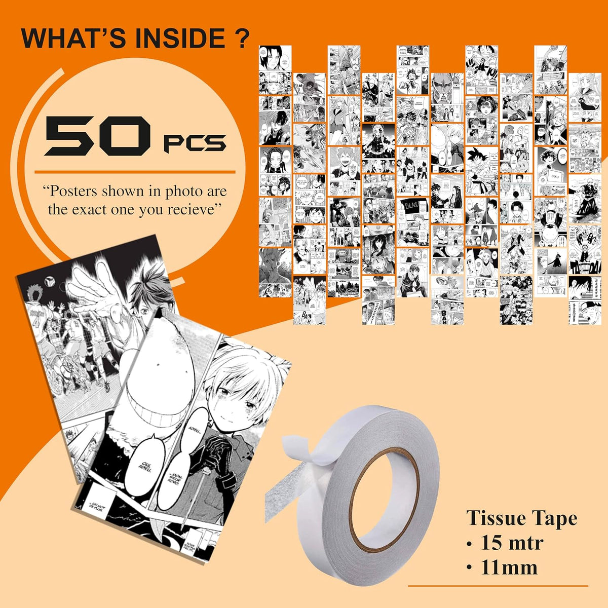 Black and White Manga Panel Posters