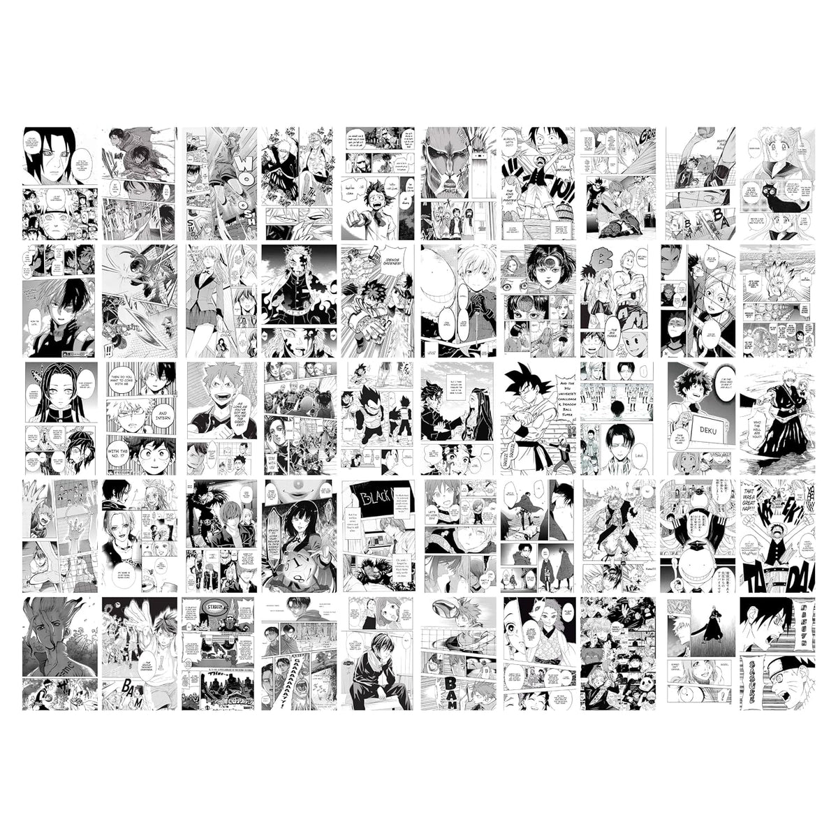 Black and White Manga Panel Posters