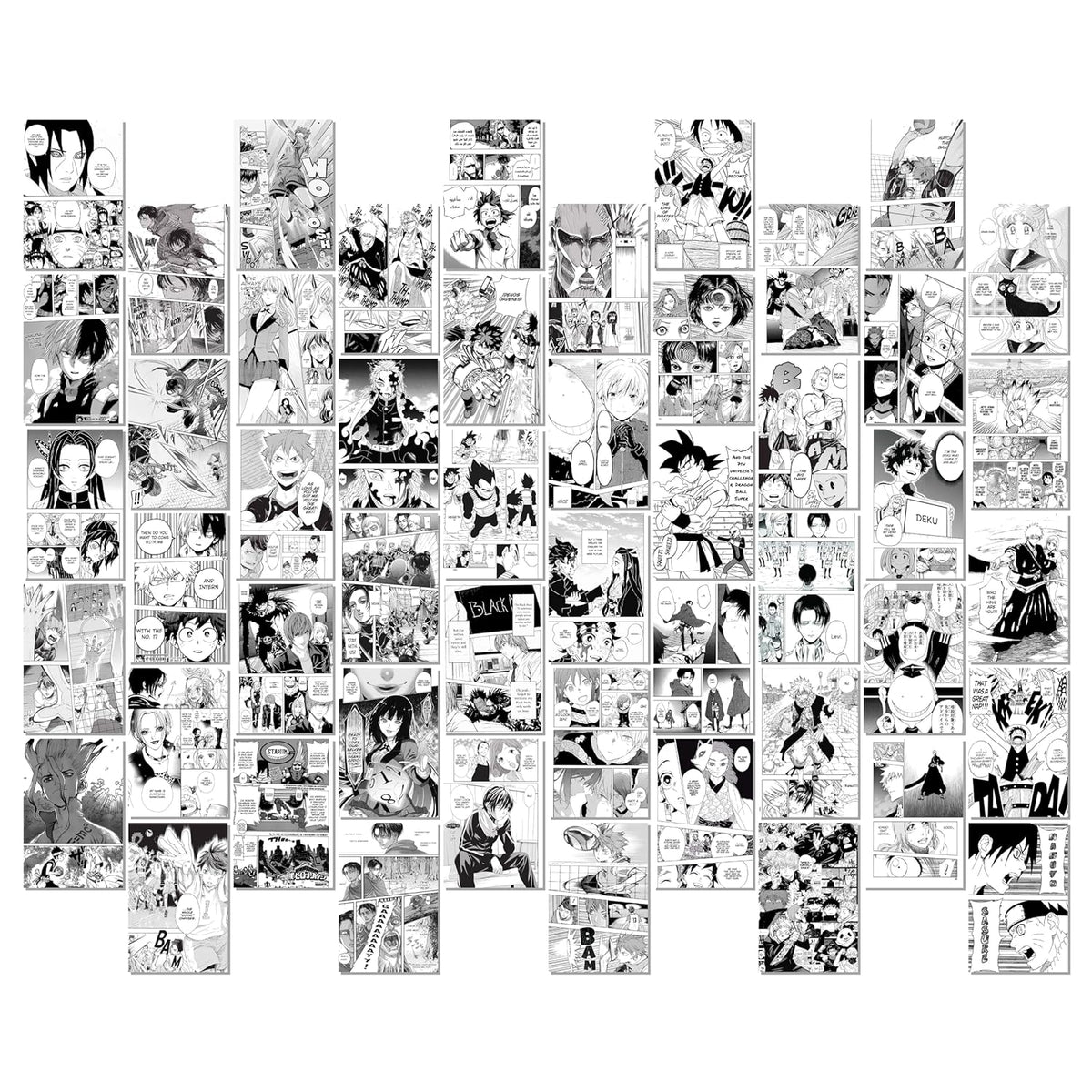 Black and White Manga Panel Posters