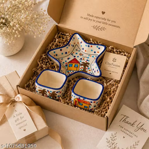 Starry Delight Ceramic Dip Bowl Set