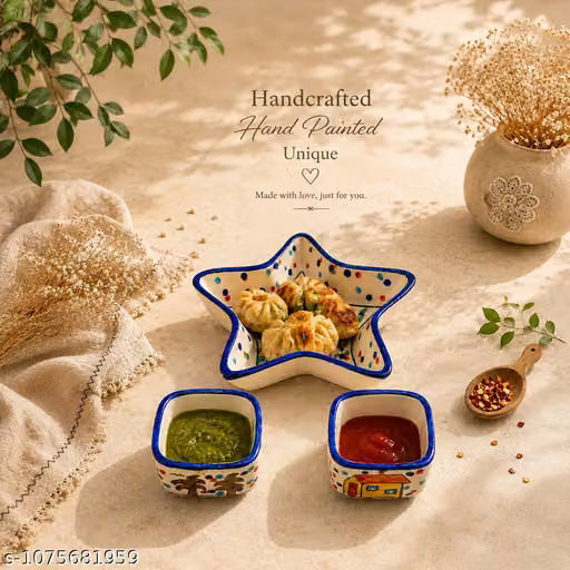 Starry Delight Ceramic Dip Bowl Set