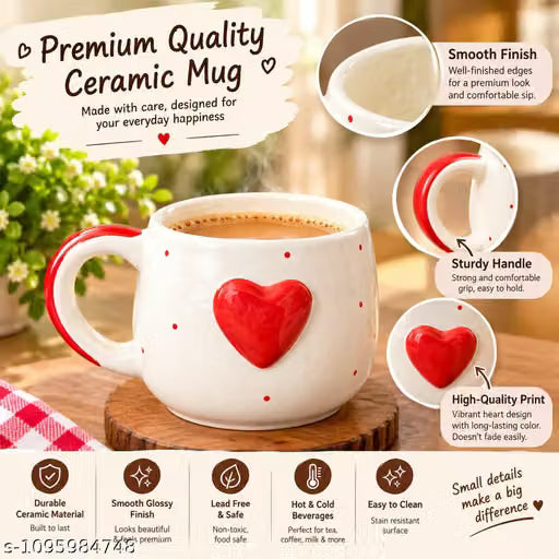 Red Heart Coffee Mug