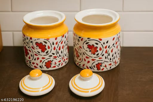 Ceramic Jar Set (Pack Of 2)