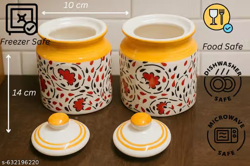 Ceramic Jar Set (Pack Of 2)
