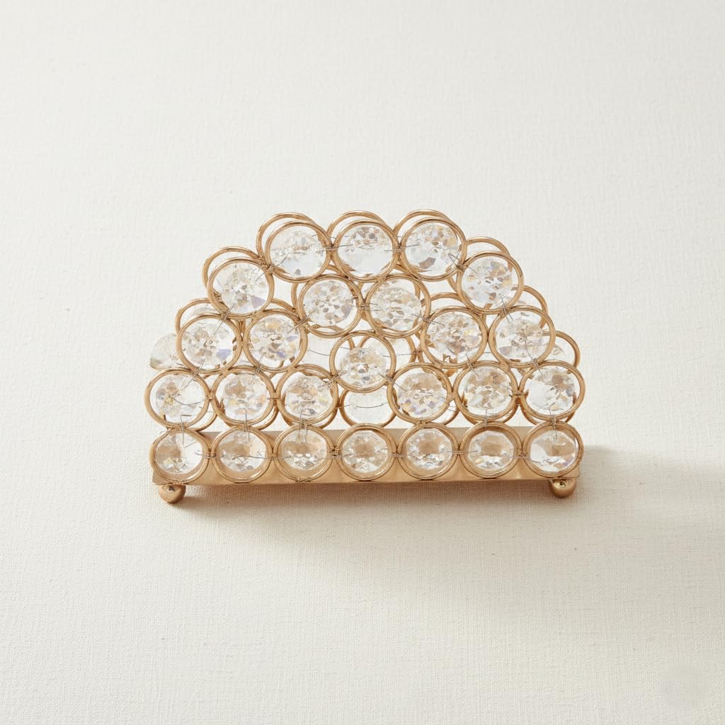 Gold Crystal Napkin Holder