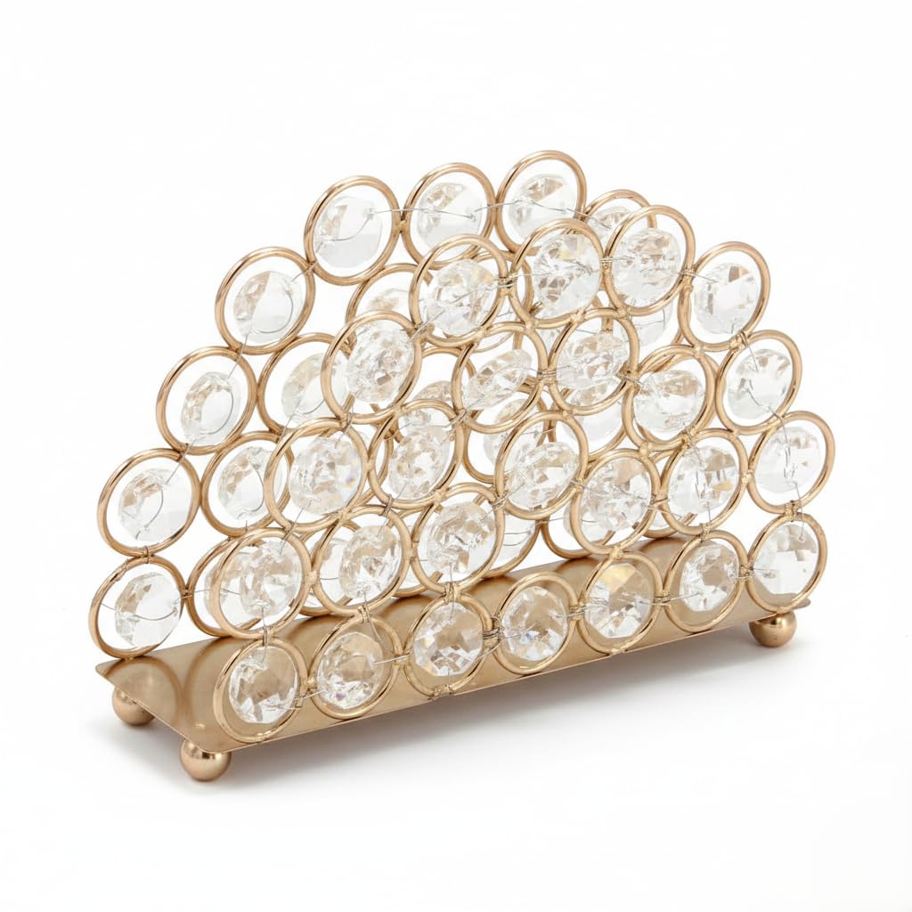 Gold Crystal Napkin Holder