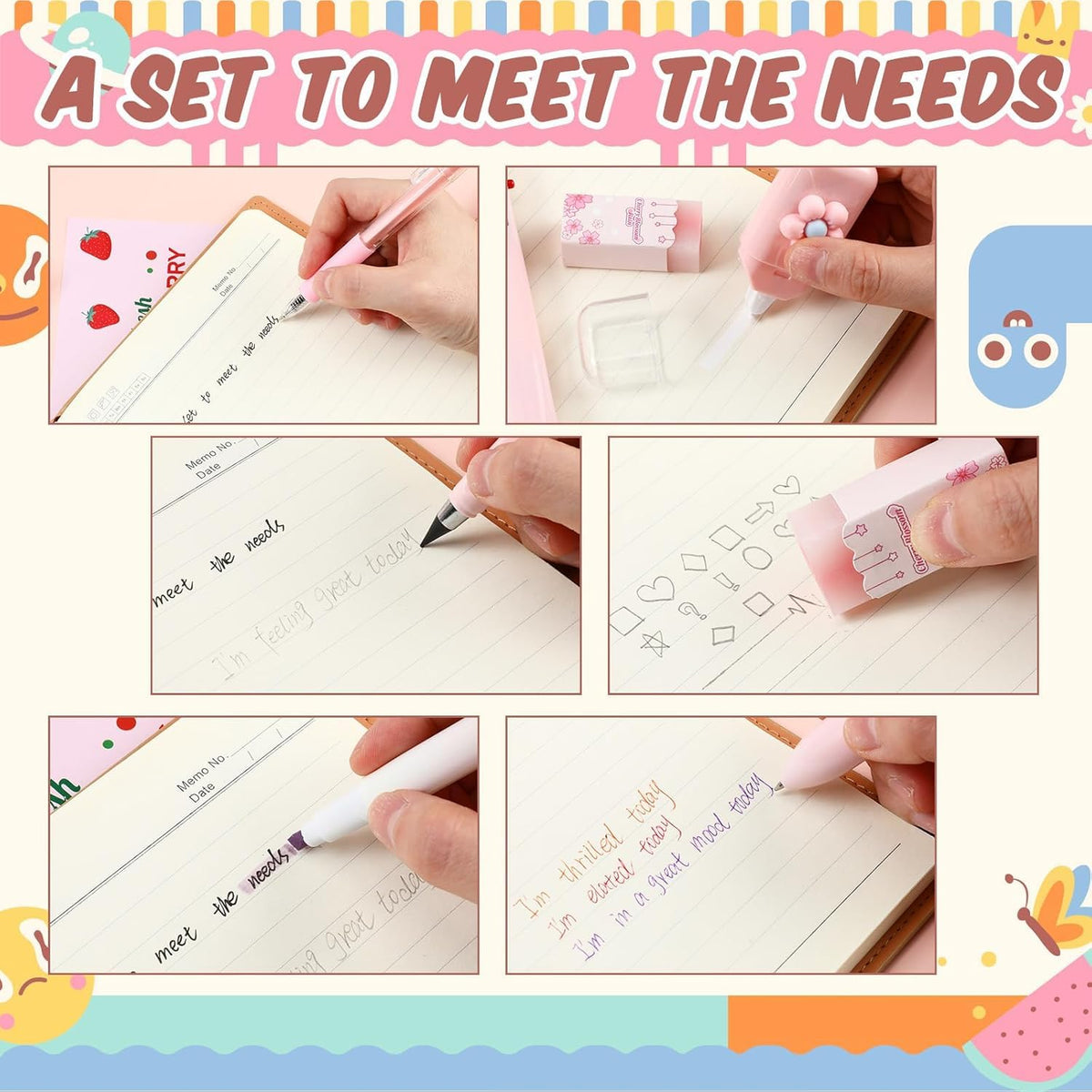 Kawaii Stationert Set (7 pcs)