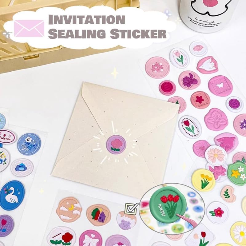 3D Wax Stamp Stickers - Pack of 2