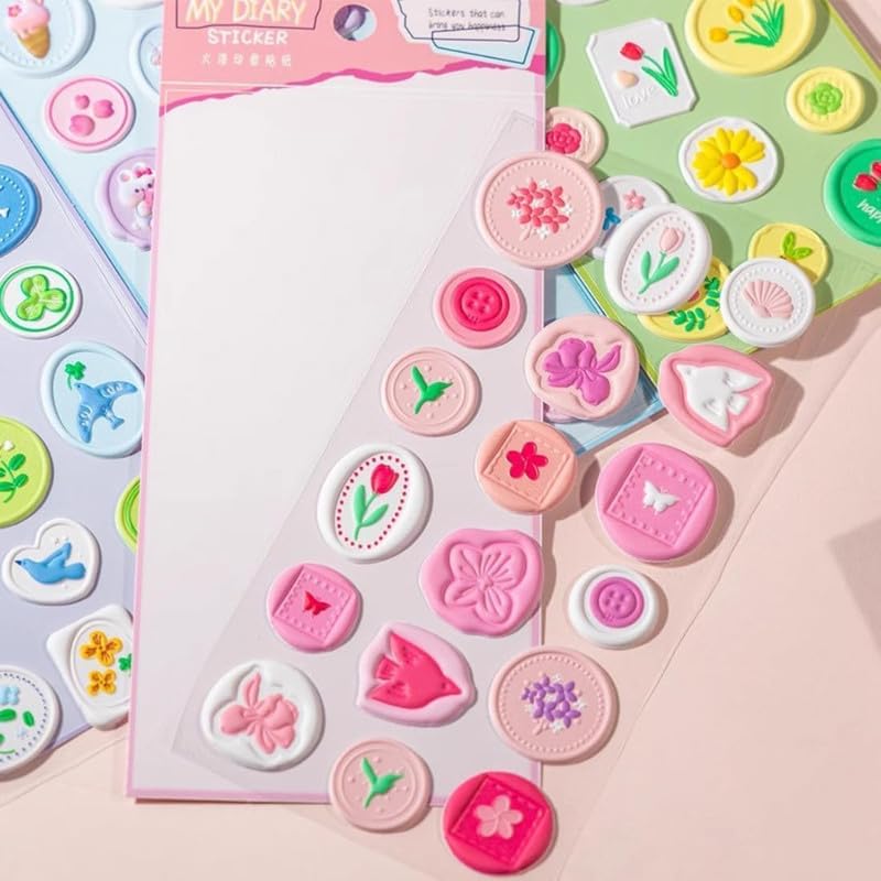 3D Wax Stamp Stickers - Pack of 2